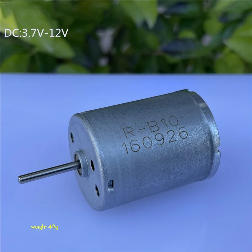 Микродвигатель 370 DC 3.7V-12.0V с угольной щеткой, большим крутящим моментом и низким уровнем шума, длиной валов 16 мм, для пылесоса, вентилятора, DIY модели игрушки.
