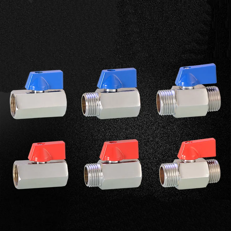 2шт латунный Мини шаровой клапан 1/4 "BSP резьба воздушный компрессор контроль для