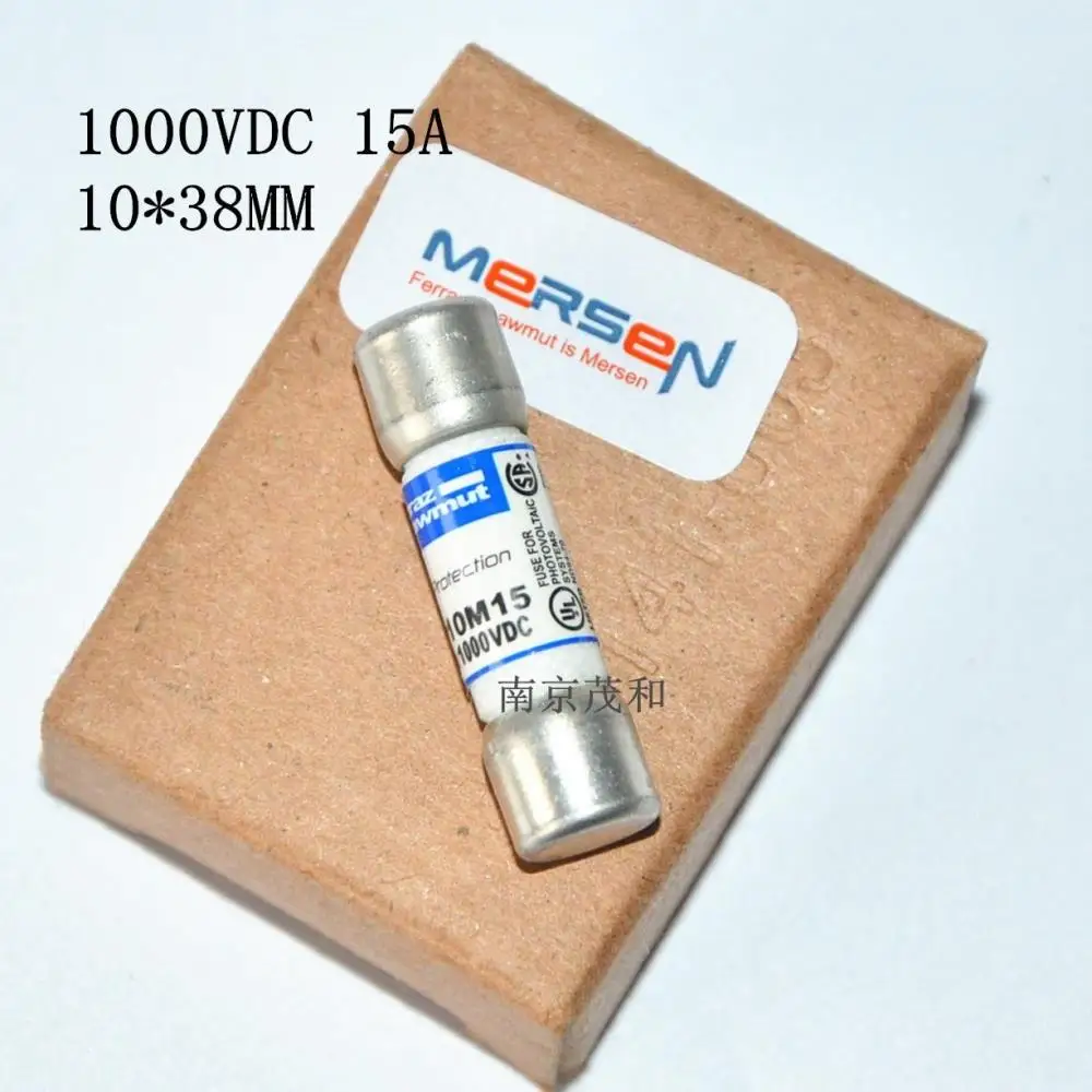 Бесплатная доставка 5 шт. Mersen 1000VDC 10A 15A 20A 30A 10*38 фотоэлектрический предохранитель