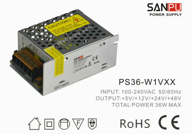 36W 12V 3A Стройное 2017 Новое прибытие 12 В 220V Адаптер Один выход Для светодиодной ленты