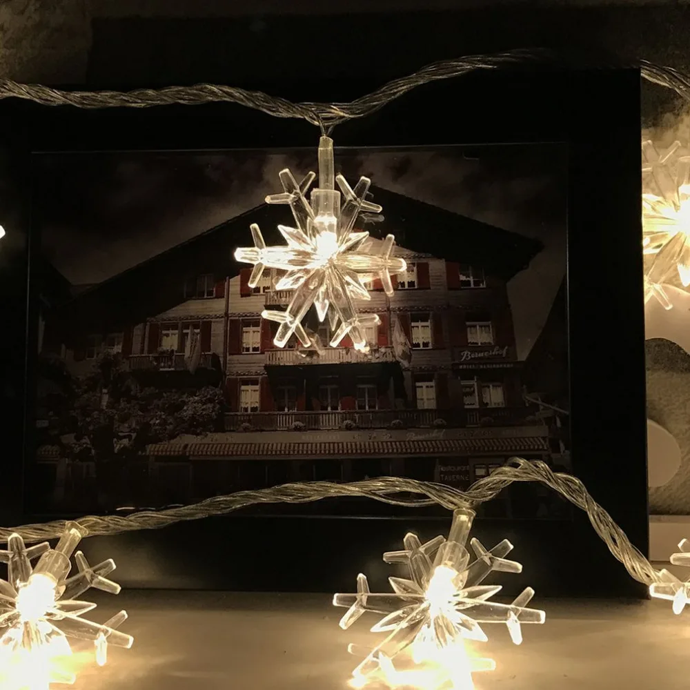 100Leds Christmas Tree Snow Flakes Led String Fairy Light Xmas Party Home Wedding Garden Garland Lights Decoration | Освещение