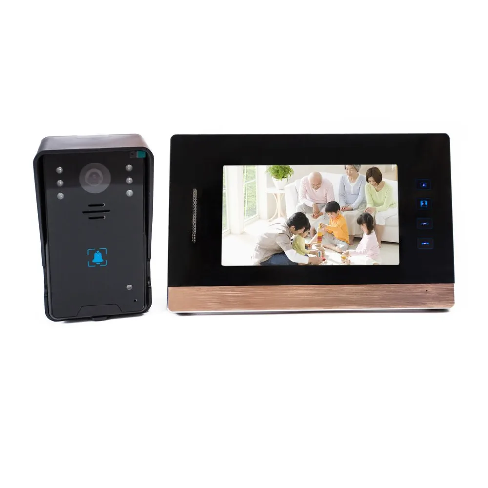 7-Inch Screen Wired Visual Doorbell Infrared Night Vision Door Bell Video Intercom Phone Home Security Quality | Обустройство дома