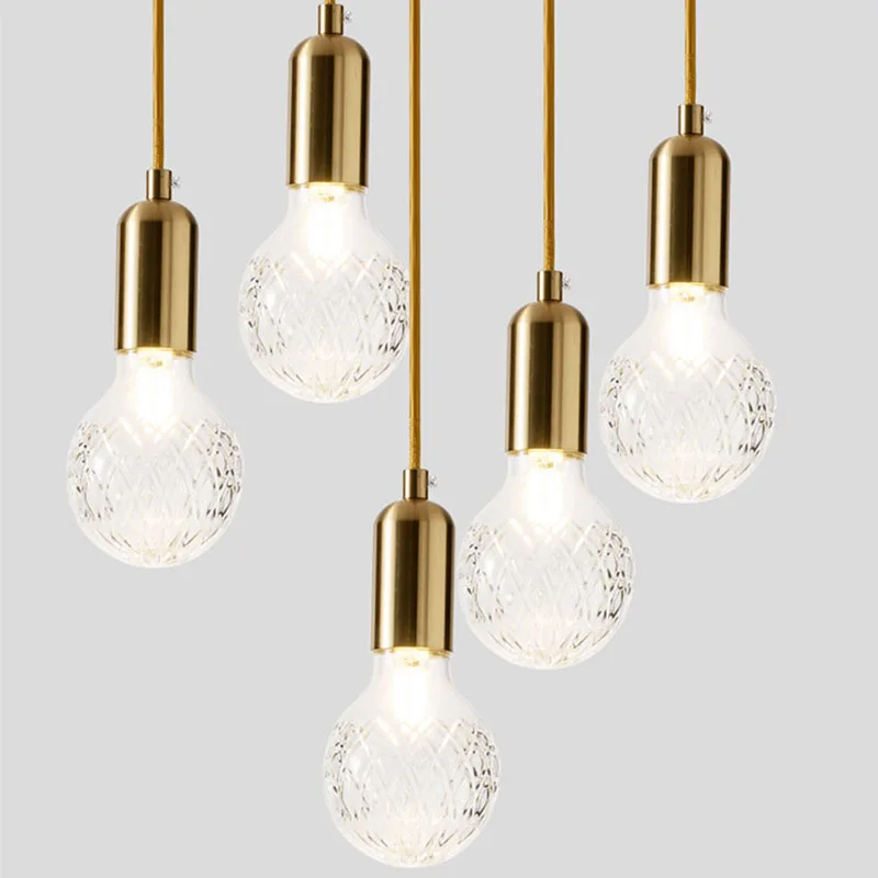 Modern Pendant Light Single bulb Arts Decoration lighting Gold Suspension Lamp For Lobby Bar Dining Room with G9 light | Освещение
