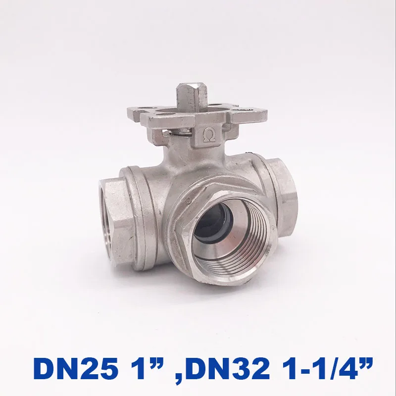 Шаровой кран с высокой платформой из нержавеющей стали 1-1/4 дюйма DN25/32 SS304 тип L