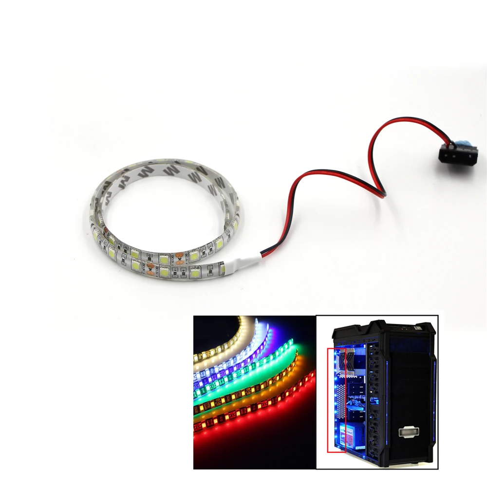 Водонепроницаемая светодиодная лента 100 SMD для ПК 50/120/200/5050 см | Освещение