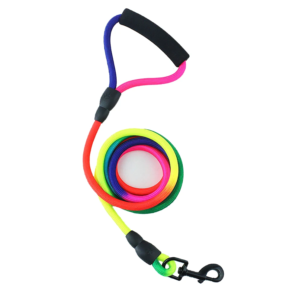 Durable Nylon Pet Dog Leashes Double Strand Traction Rope Harnesss Puppy Training Belt Walking Leads Rainbow Color | Дом и сад