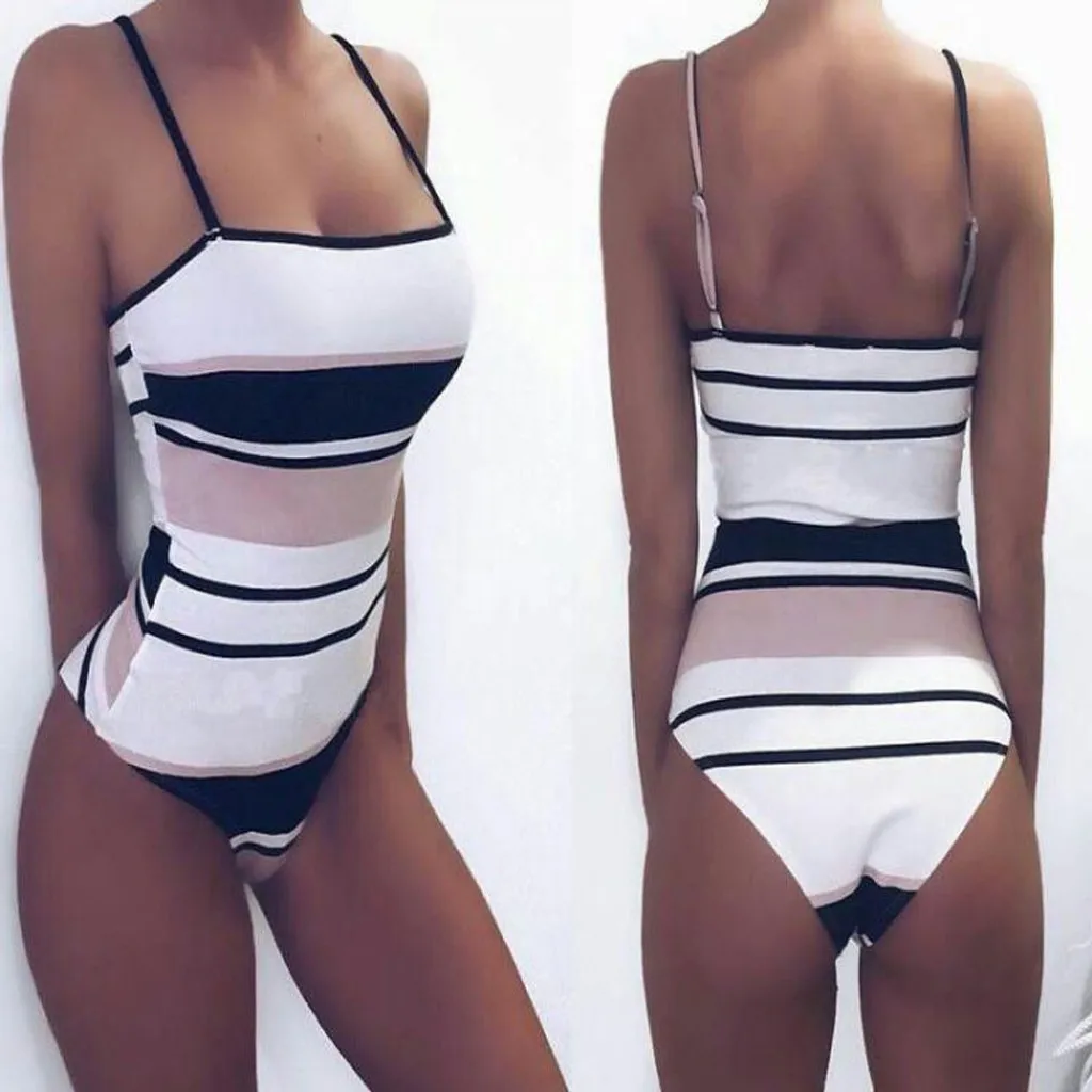 Fashsiualy женское летнее соблазнительное с открытой спиной Camisole Colorblock полосатый