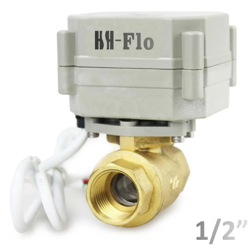 HSH-Flo 1/2" DN15 110-230VAC 2 Way Motorized Ball Valve Normally Closed Brass CR2-02 Electric | Обустройство дома