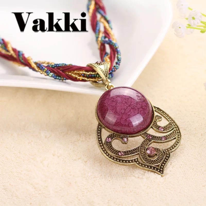 Trendy 2018 Bohemia Long Chain Necklace Vintage Retro Colorful Crystal Pendant Neckalce Woman Fashion Jewelry Accessories | Украшения и