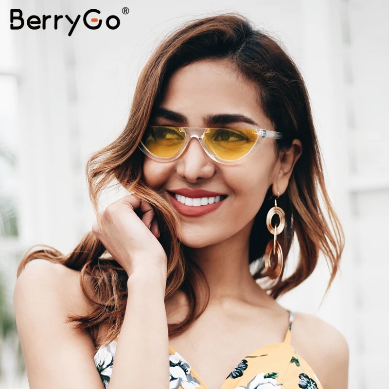 BerryGo женские солнцезащитные очки Роскошные брендовые модные полуоправа