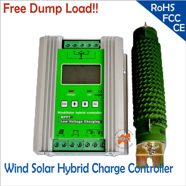 1000w 12/24V 600W wind+400W solar MPPT hybrid Solar Wind Controller with 3 years warranty LCD Display free dump load | Обустройство