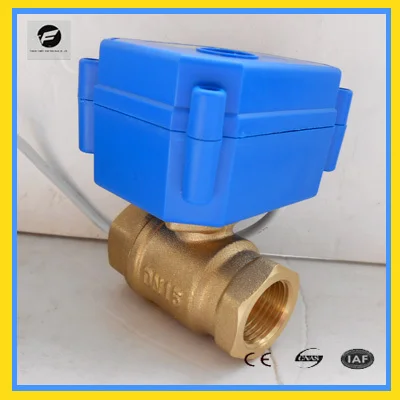 ROHS CR03 ADC9-24V DN15 DN20 CWX-15Q 1.5nm 3s brass reduced bore NPT BSP female-female electric ball valve for water irrigation |