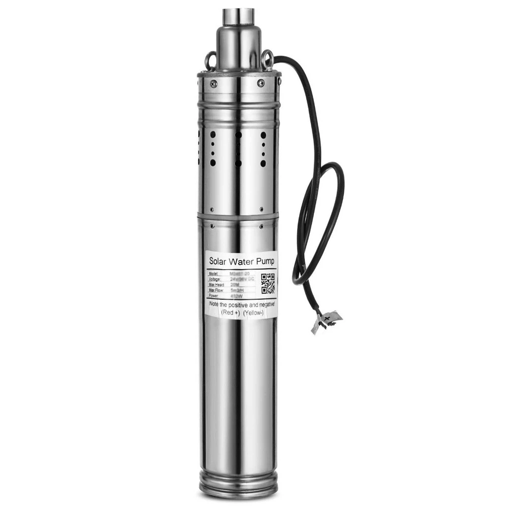 DC 24V Солнечный бесщеточный винт погружной водяной насос 520W глубокий скважинный 3m