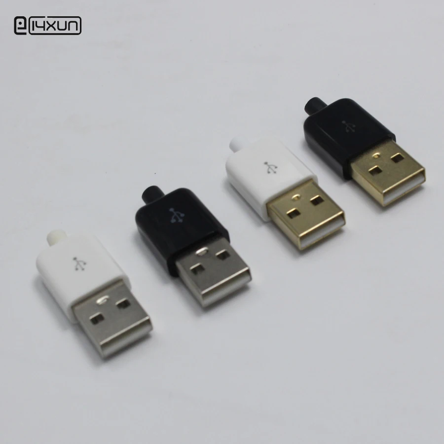 10 шт. DIY USB 5Pin сварочный Тип штекер разъем 3 в 1 никелированный позолоченный адаптер
