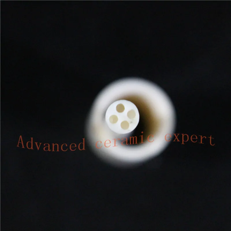 99.5%Al2O3 High Thermal Corundum Tube 2.5*0.6*10mm/Round Four-Bore Alumina Tube/Insulating Ceramics For Thermocouples Sensors |