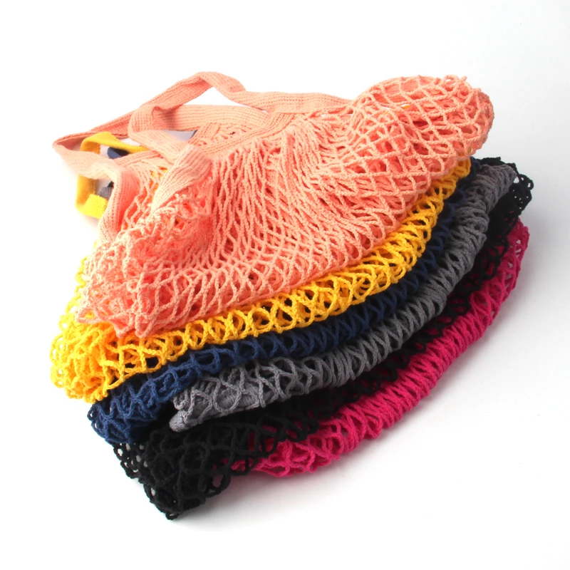 10 шт. 45*35 см Crochet Рынок сумка сетка тканая Хлопковая Сумка-тоут для фруктов овощей