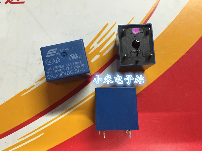Специальное реле SRU-06VDC-SL-C Song Le 5 футов 1 групповое преобразование 15 А 120В