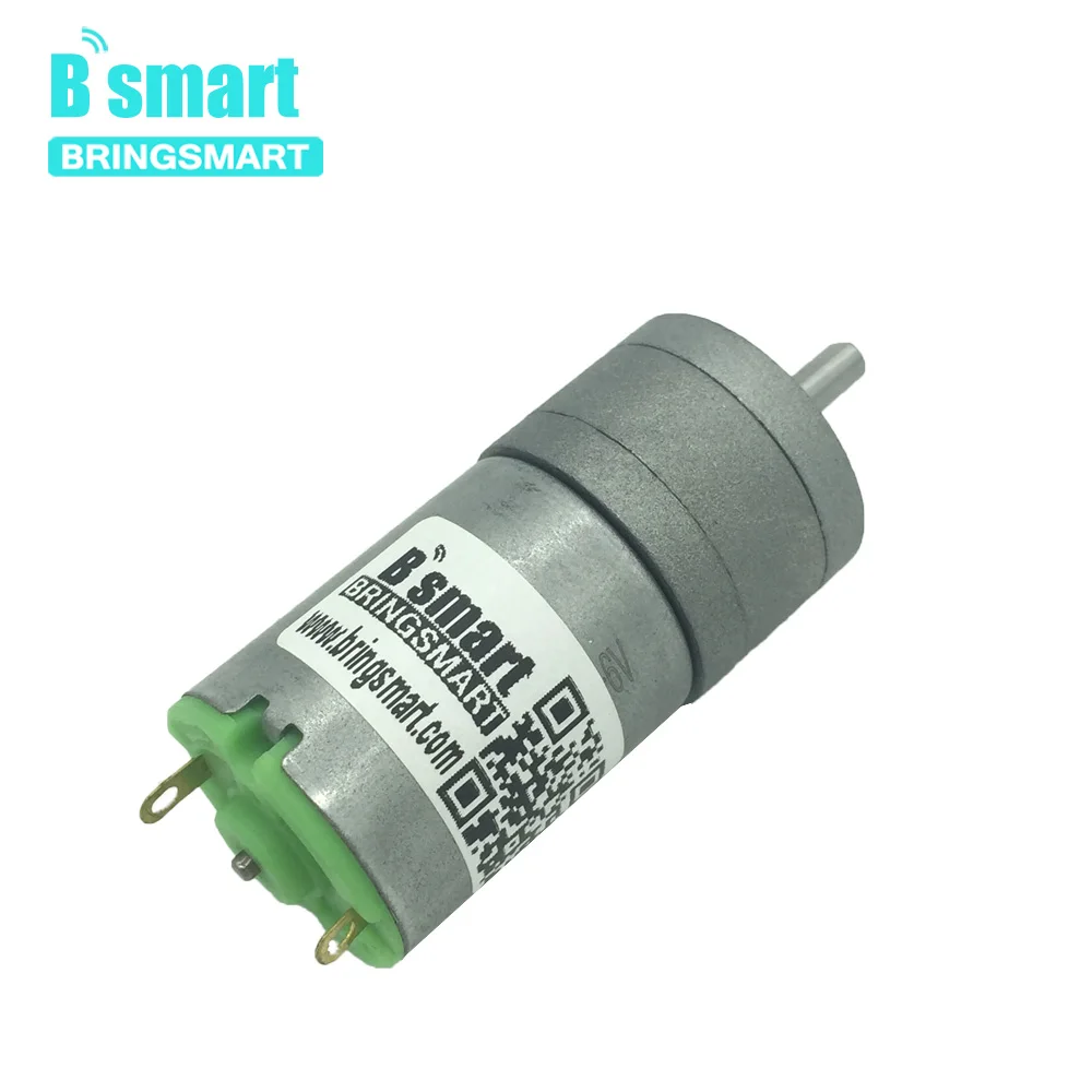 Bringsmart 12v DC Шестеренчатый двигатель карбоновая щетка сильный магнитный редуктор 6v