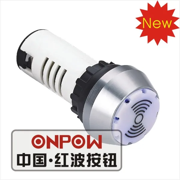 ONPOW 22 мм сигнальная лампа с зуммером индикаторная индисветильник па (AD16-22ESSM/WB/24V) CE