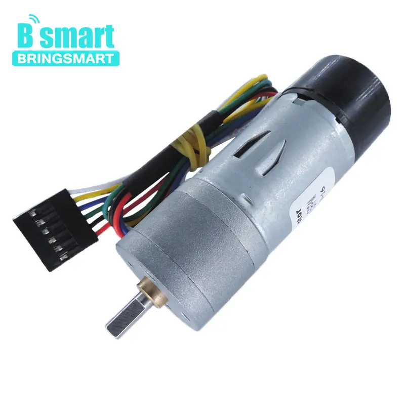 Bringsmart JGA25-370GB мотор-кодер DC 12 вольт мотор-редуктор низкоскоростной мотор-щетка