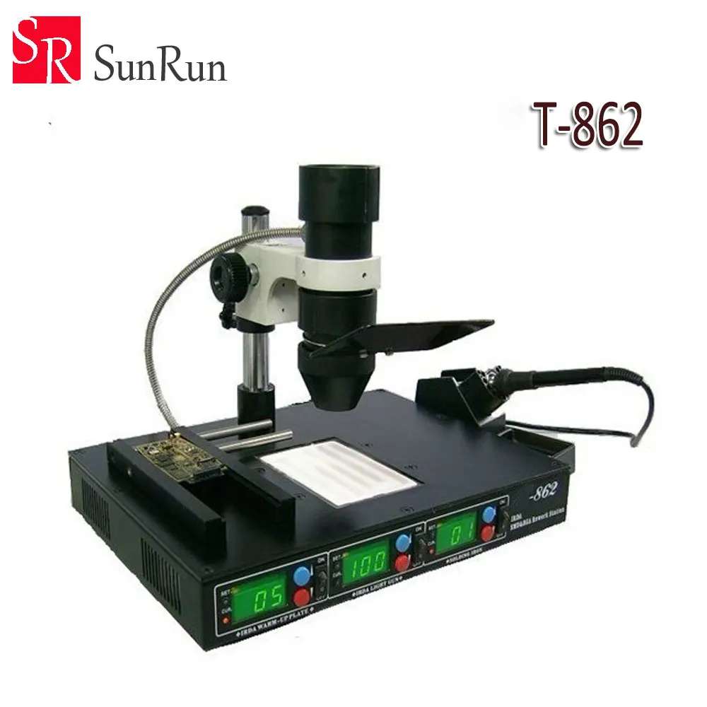 PUHUI T862 IRDA Инфракрасная паяльная машина Bga SMD SMT станция инфракрасное нагревание