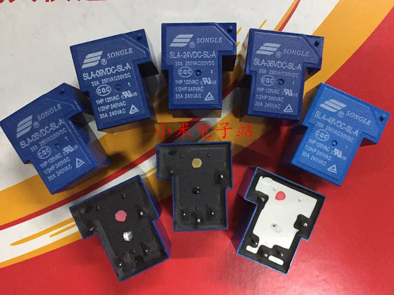 SLA-12VDC-SL-A T90 Song Le relay 05V 09V 18V 24VDC 4 feet / 5 normally open | Relays