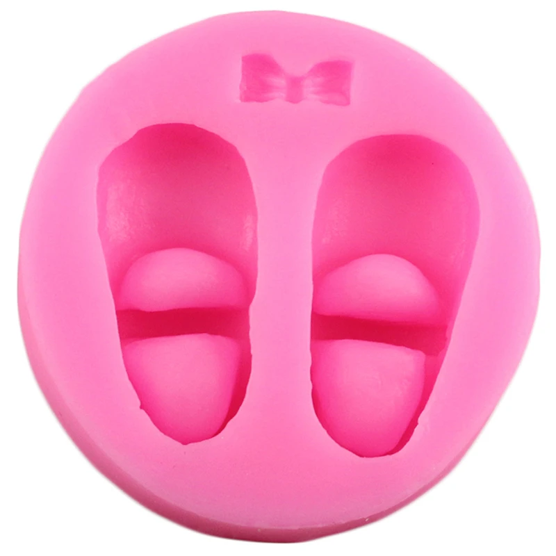 Silicone Cake Mold One Piece Of Shoe Shaped Fondant Chocolate Cakes Molds Baby Shoes Ultra Light Clay Tools Baking Accessories | Дом и сад