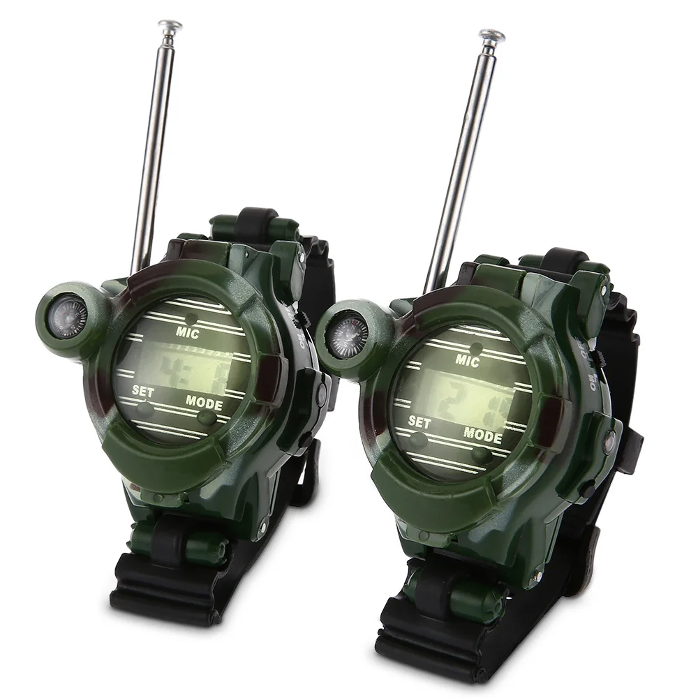 2pcs 7 In 1 Walkie Talkie Watch Camouflage Style Children Toy Kids Interactive Toys Electric Strong Clear Range Interphone | Игрушки и