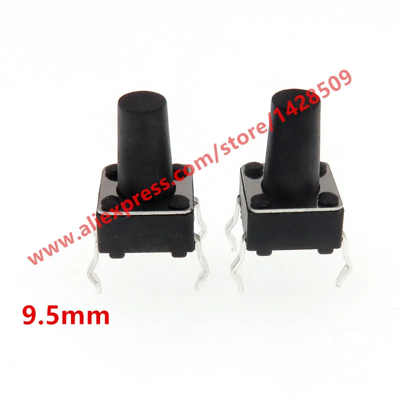 200pcs/lot 6*6*9.5MM pin Tact Switch 6*6*9.5 button key switch 6x6x9.5 Hot wholesale |