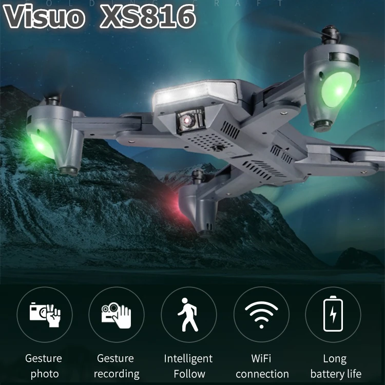 VISUO XS816 4 K Радиоуправляемый Дрон с камерой оптическое позиционирование потока