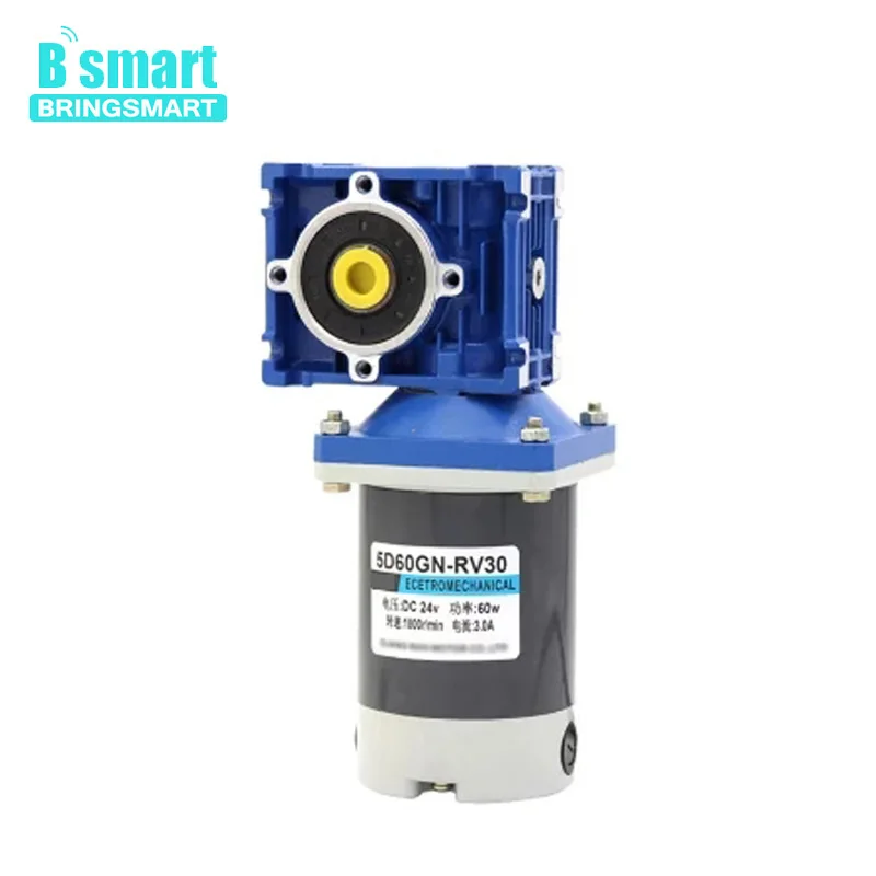 Bringsmart 60 Вт DC мотор RV40 редуктор червячный 12В 24В скорости|Двигатель постоянного