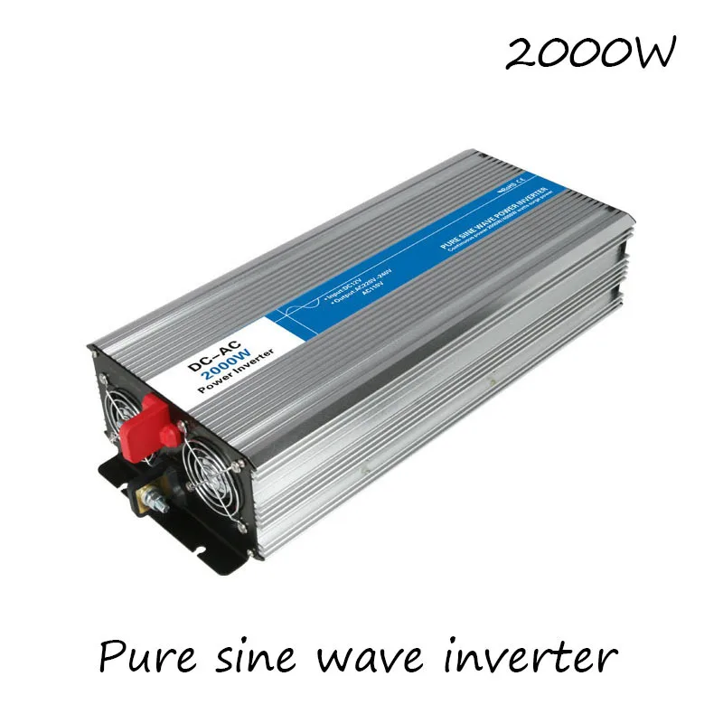 DC-AC 2000W Pure Sine Wave Inverter 12V To 220V Converters Voltage Off Grid Electric Power Supply LED Digital Display USB China |