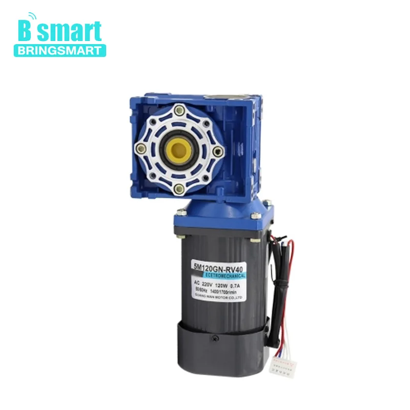 Bringsmart 120 Вт червячный мотор редуктор 220 В AC с высоким крутящим моментом