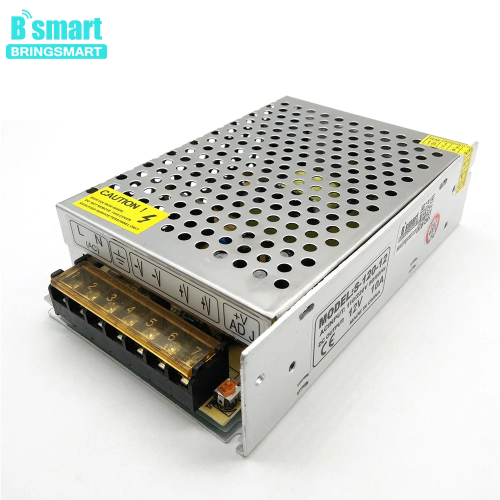 Источник питания Bringsmart 12 В 10 А постоянного тока 220 в переменный ток постоянный