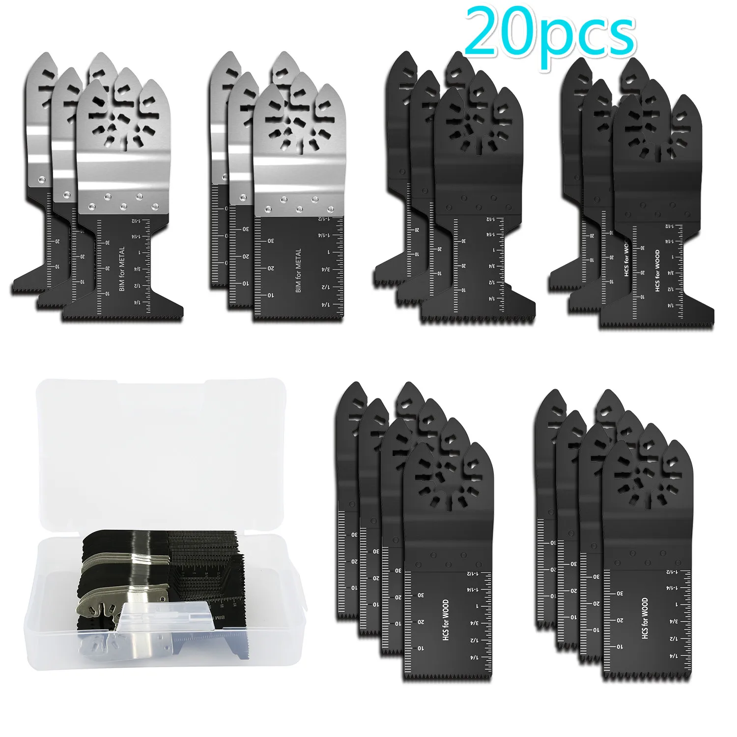 20pcs Oscillating Multifunction Saw Blades Set Wood Working Cutter Power Tools Accessories Circular Blade | Инструменты