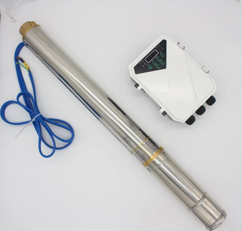DC 24V 300W 3" Lift 35m Flow 3000L/H Solar Water Pump For Deep Well Agricultural Irrigation With MPPT Controller 3DPC3-35-24-300 |