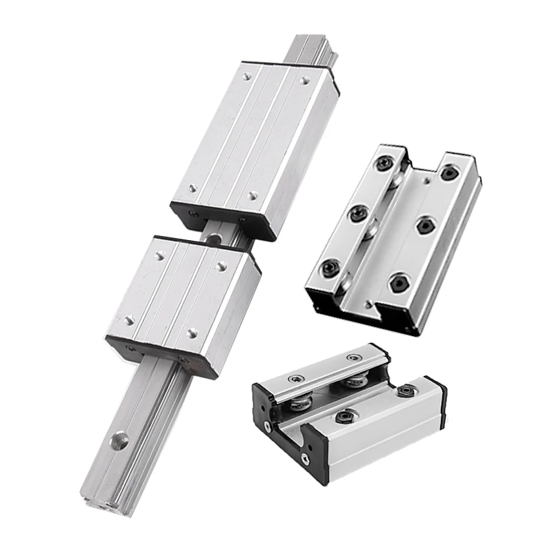 1/2PC High-speed External Dual-axis Core Linear Guide LGD8-Axis Roller with 4/6 Wheels 150-1150mm Slider Rail bearing - купить по