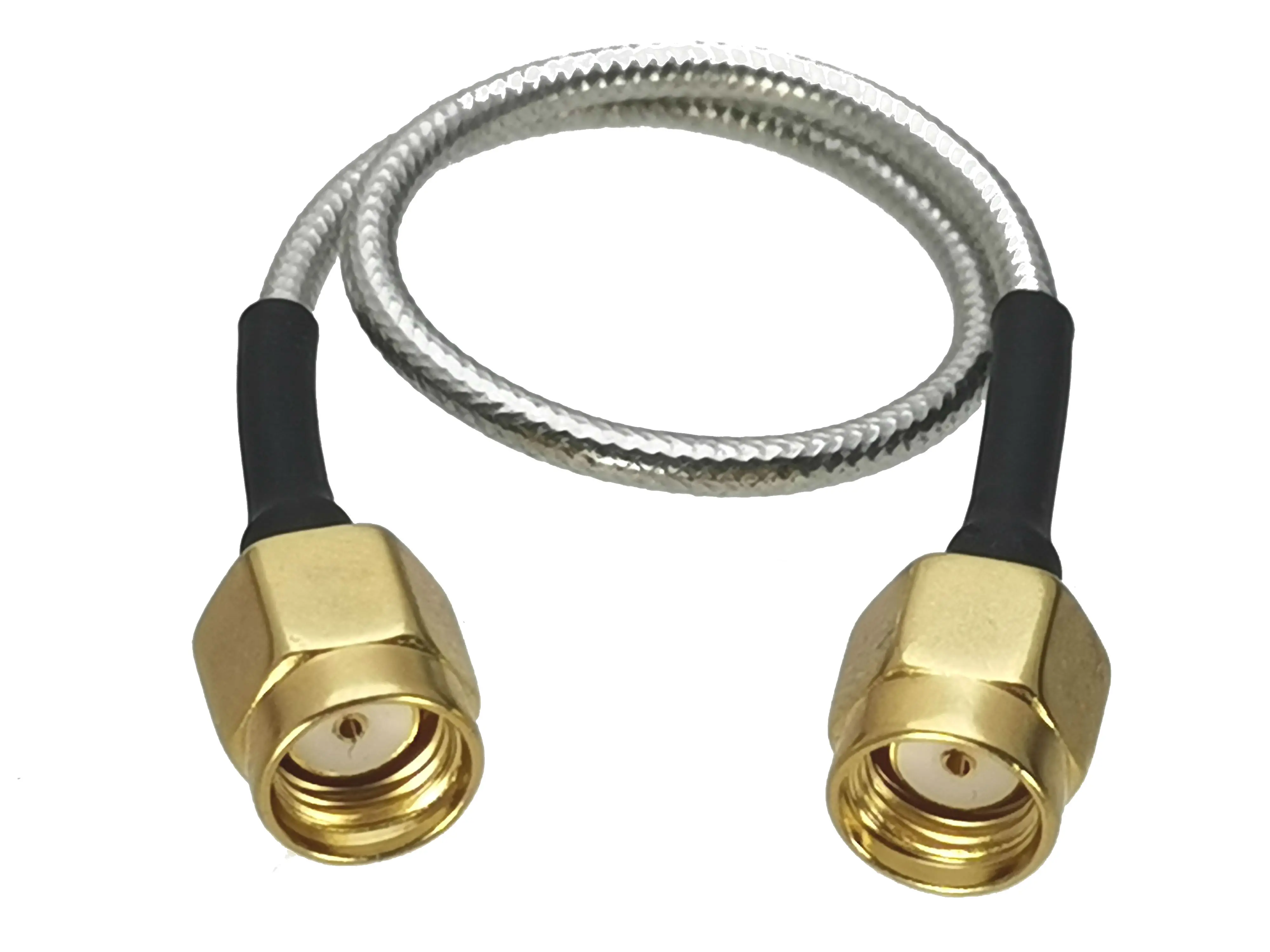 1pce RP-SMA Male jack to RG405 0.086" Silver Cable Semi-rigid Flexible Pigtail 4inch~20M RF Connector |
