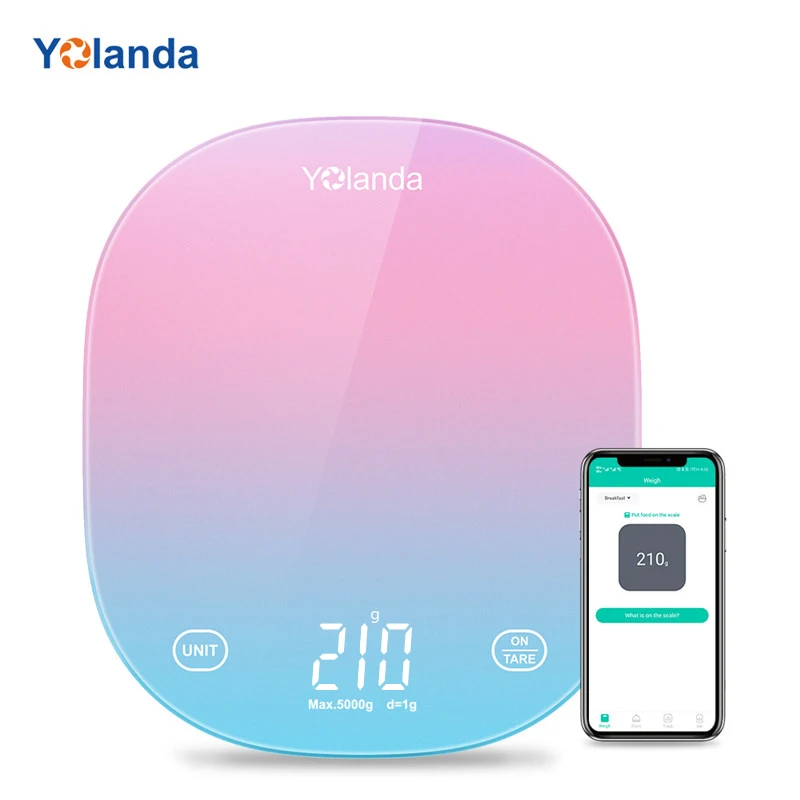 Yolanda CK10A Смарт кухонные весы электронные 5 кг бытовые Bluetooth диета пищевые