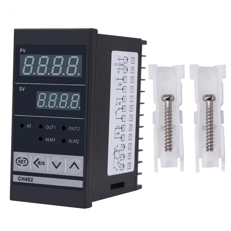 Контроллер температуры CH402 AC85-264V с высокой точностью, умный, цифровой, с функцией PID-регулирования, термостат, реле, вход для TC/RTD.