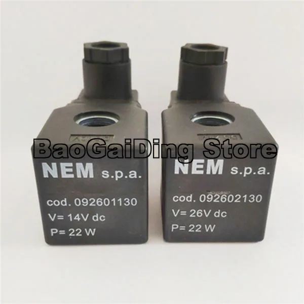 Катушка соленоидного клапана экскаватора NEM S.p.a REXROTH Fukuda Lovol Cod.092601130 Cod.092602130 -