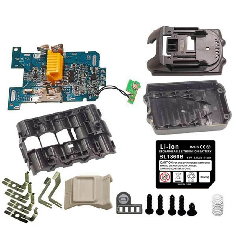 Одноэлементная защитная коробка BMS для батареи Makita 18 в BL1830 BL1820 BL1815 BL1860B LXT