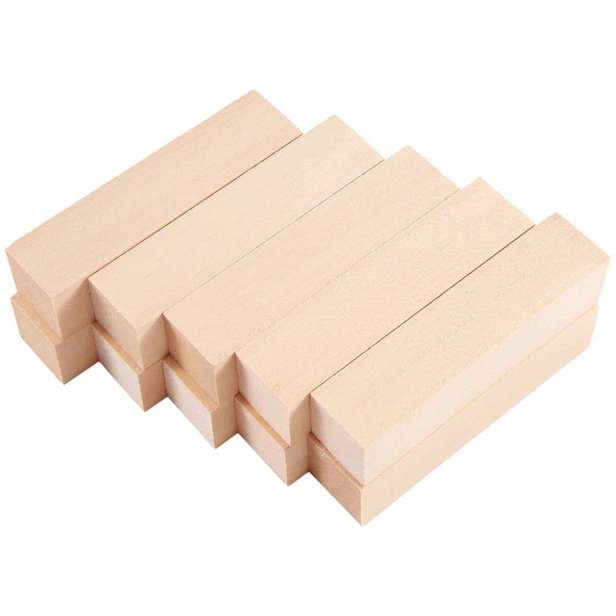 Крупные кубики из липы для резьбы по дереву (10 шт.) 4x1x1 дюйм