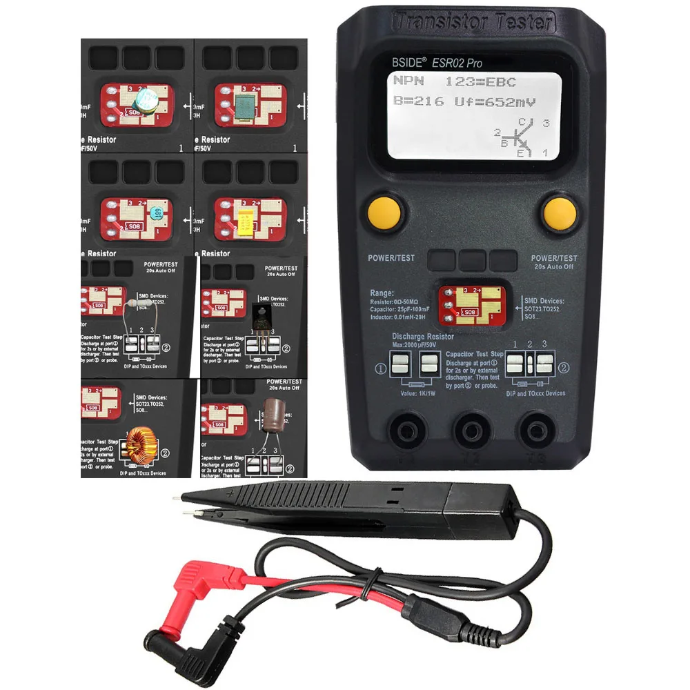 Многофункциональный транзистор ESR02pro Smart ESR/SMD измеритель емкости триода диодов