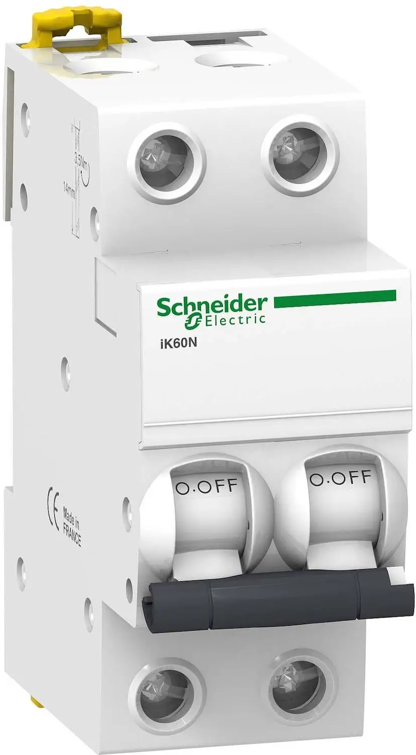 Автоматический выключатель двухполюсный 6А Schneider Electric Acti 9 A9K24206 (6 кА C) |