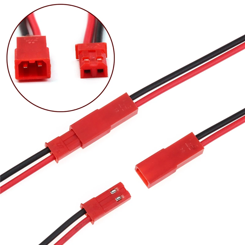 20 пар 100 мм JST разъем папа-мама кабель 22 AWG провод 2-контактный jst Line RC аккумулятор