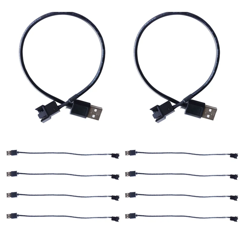 10 шт. USB-адаптер для 4-контактного вентилятора 5 В