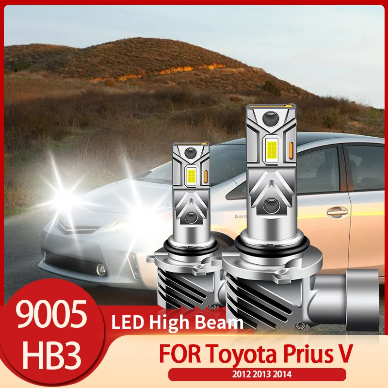 2 шт. CANbus 6500K светодиодные фары дальнего света белые HB3/9005 для Toyota Prius V 2012 2013 2014