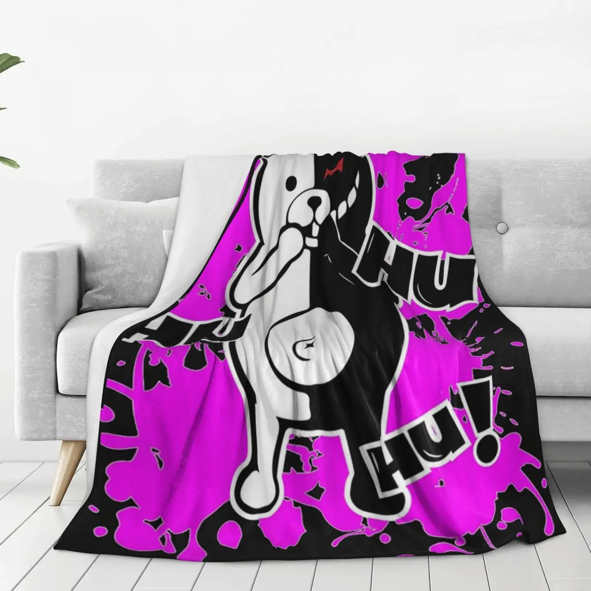 Одеяла Monokuma Danganronpa- Puhuhuhu фланелевые легкие одеяла для дивана постельные