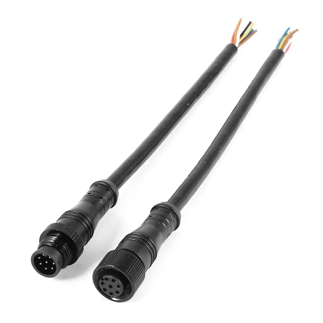 8 Pin M/F штекер водонепроницаемый Соединительный кабель черный